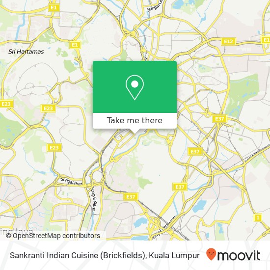 Sankranti Indian Cuisine (Brickfields) map