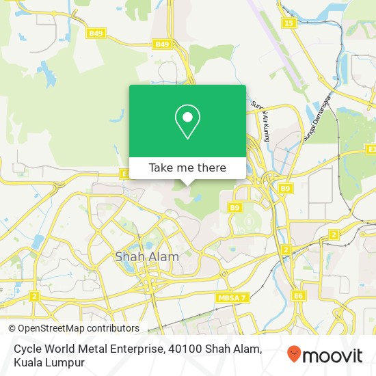 Cycle World Metal Enterprise, 40100 Shah Alam map