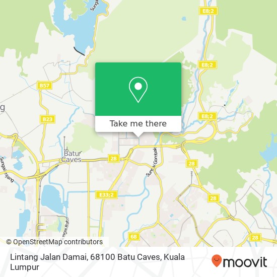 Lintang Jalan Damai, 68100 Batu Caves map