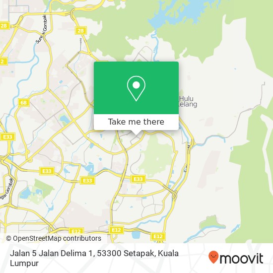 Peta Jalan 5 Jalan Delima 1, 53300 Setapak