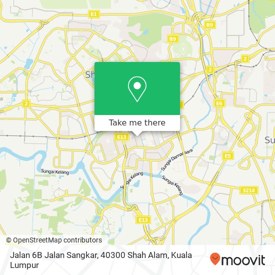 Peta Jalan 6B Jalan Sangkar, 40300 Shah Alam
