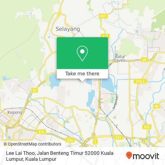 Lee Lai Thoo, Jalan Benteng Timur 52000 Kuala Lumpur map