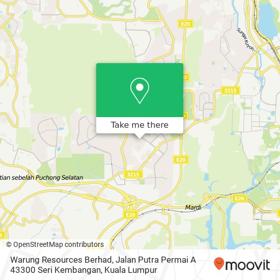 Warung Resources Berhad, Jalan Putra Permai A 43300 Seri Kembangan map