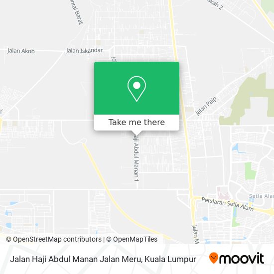 Peta Jalan Haji Abdul Manan Jalan Meru