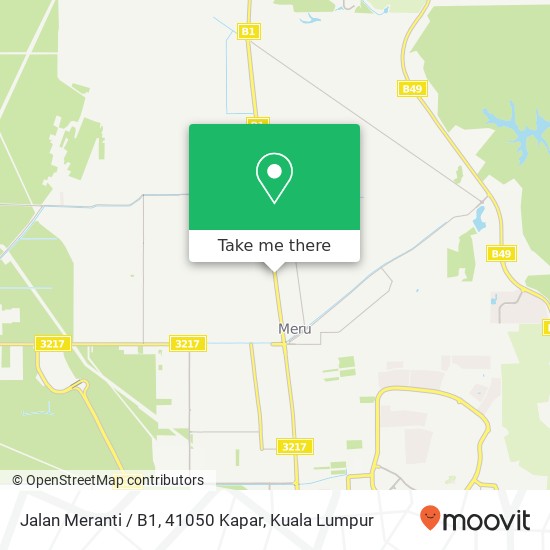 Peta Jalan Meranti / B1, 41050 Kapar