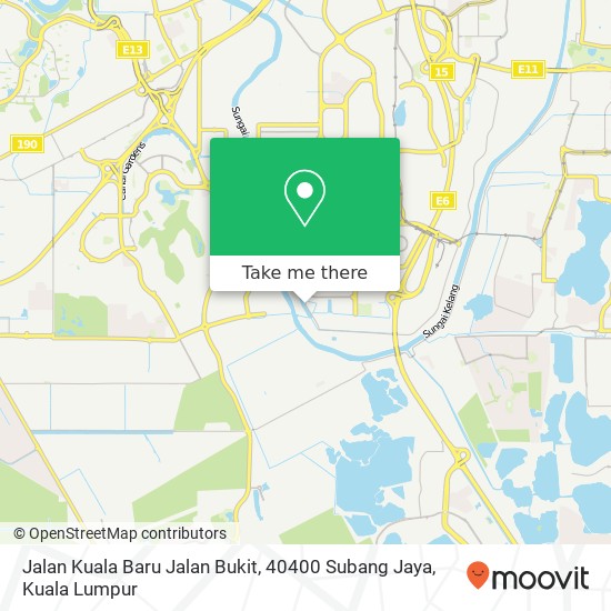 Peta Jalan Kuala Baru Jalan Bukit, 40400 Subang Jaya