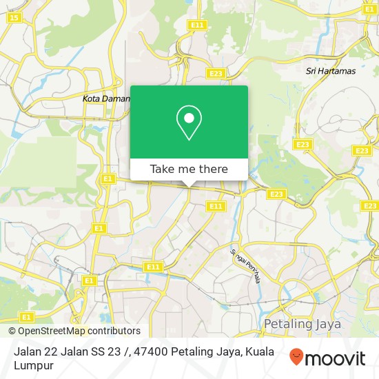 Peta Jalan 22 Jalan SS 23 /, 47400 Petaling Jaya