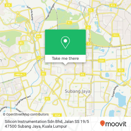 Silicon Instrumentation Sdn Bhd, Jalan SS 19 / 5 47500 Subang Jaya map