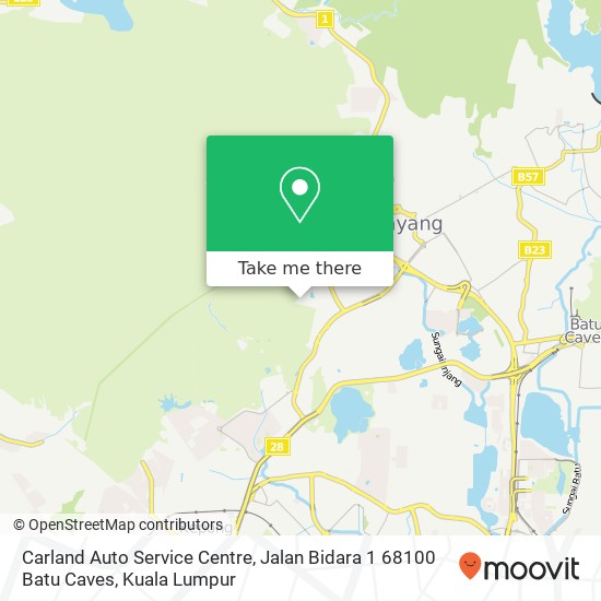 Peta Carland Auto Service Centre, Jalan Bidara 1 68100 Batu Caves