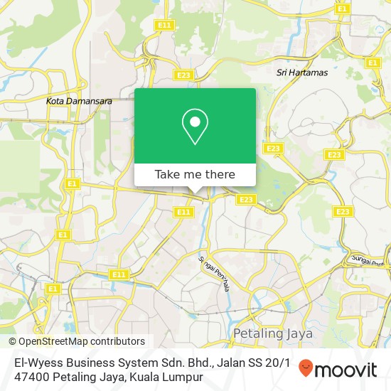 El-Wyess Business System Sdn. Bhd., Jalan SS 20 / 1 47400 Petaling Jaya map