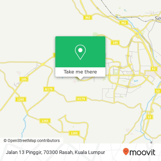 Peta Jalan 13 Pinggir, 70300 Rasah