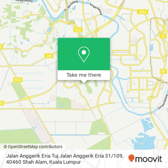 Peta Jalan Anggerik Eria Tuj Jalan Anggerik Eria 31 / 109, 40460 Shah Alam