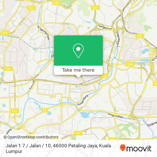 Peta Jalan 1 7 / Jalan / 10, 46000 Petaling Jaya