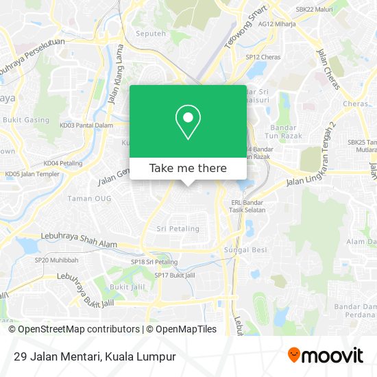 Peta 29 Jalan Mentari