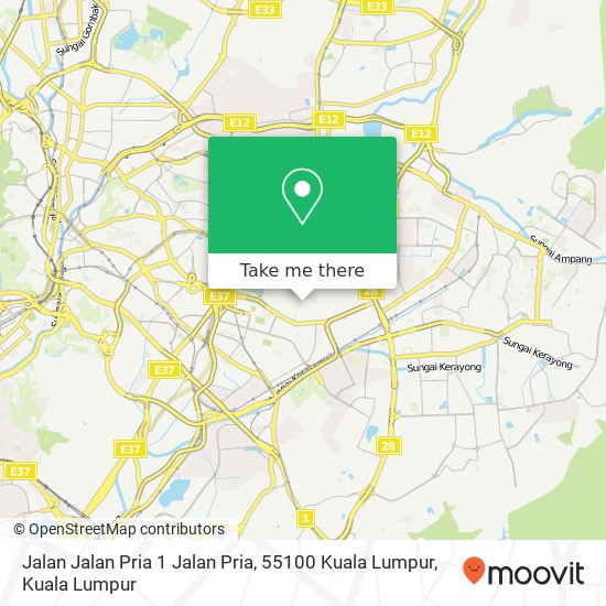 Peta Jalan Jalan Pria 1 Jalan Pria, 55100 Kuala Lumpur