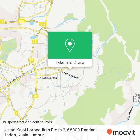 Jalan Kaloi Lorong Ikan Emas 2, 68000 Pandan Indah map