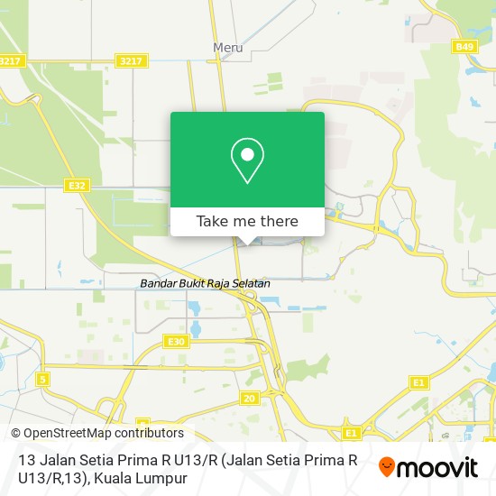 13 Jalan Setia Prima R U13 / R map