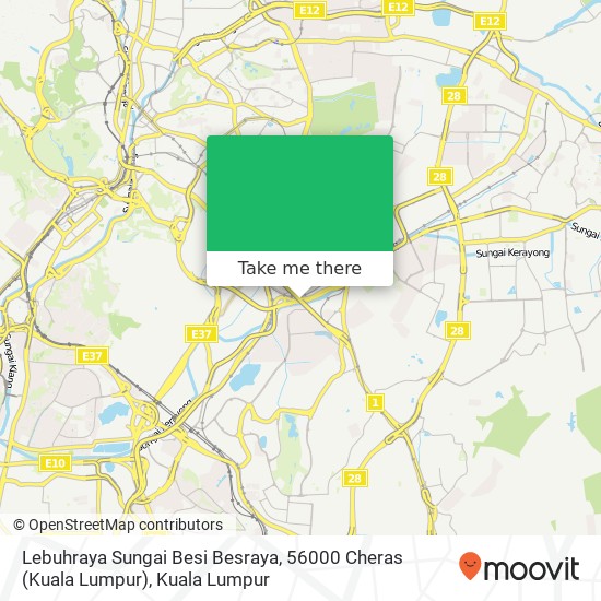 Peta Lebuhraya Sungai Besi Besraya, 56000 Cheras (Kuala Lumpur)