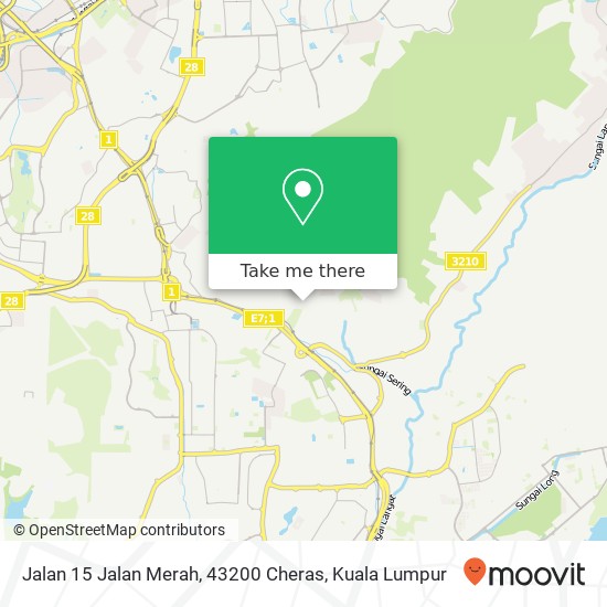 Peta Jalan 15 Jalan Merah, 43200 Cheras