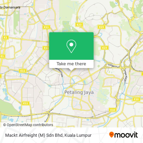 Peta Mackt Airfreight (M) Sdn Bhd