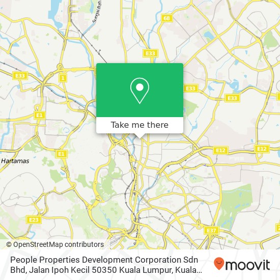 Peta People Properties Development Corporation Sdn Bhd, Jalan Ipoh Kecil 50350 Kuala Lumpur