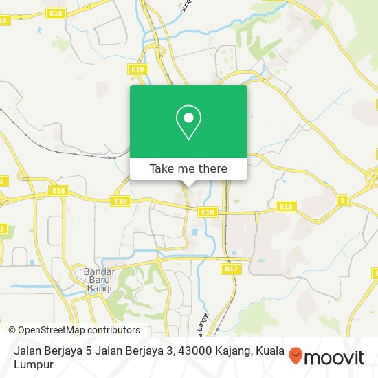 Jalan Berjaya 5 Jalan Berjaya 3, 43000 Kajang map