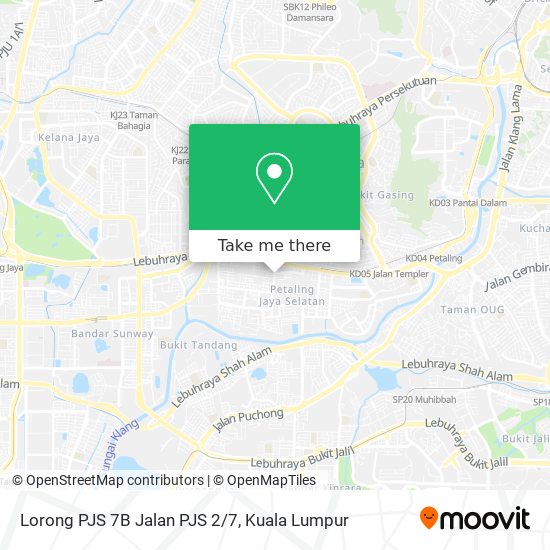 Peta Lorong PJS 7B Jalan PJS 2/7