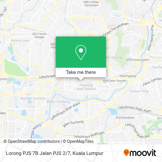 Lorong PJS 7B Jalan PJS 2/7 map