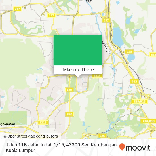 Jalan 11B Jalan Indah 1 / 15, 43300 Seri Kembangan map