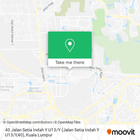 40 Jalan Setia Indah Y U13 / Y map