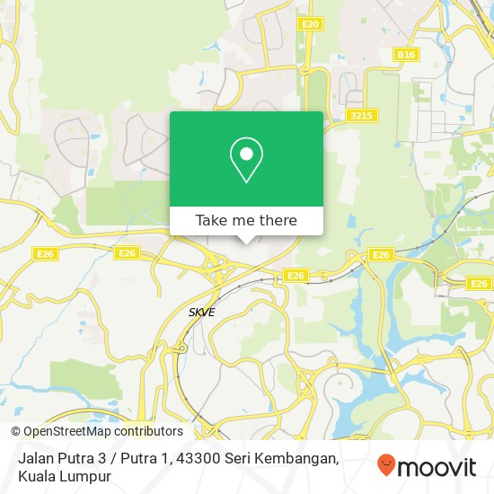 Jalan Putra 3 / Putra 1, 43300 Seri Kembangan map