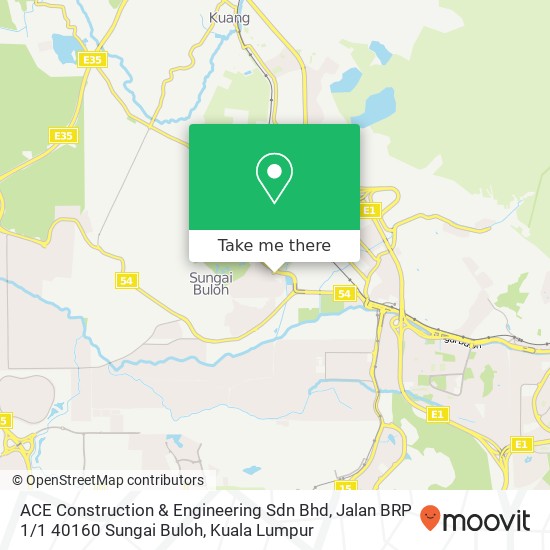 Peta ACE Construction & Engineering Sdn Bhd, Jalan BRP 1 / 1 40160 Sungai Buloh