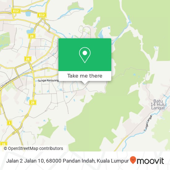 Peta Jalan 2 Jalan 10, 68000 Pandan Indah