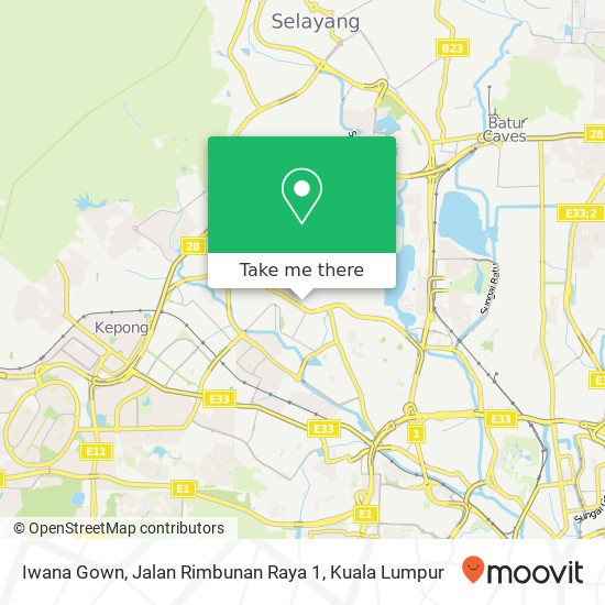 Iwana Gown, Jalan Rimbunan Raya 1 map