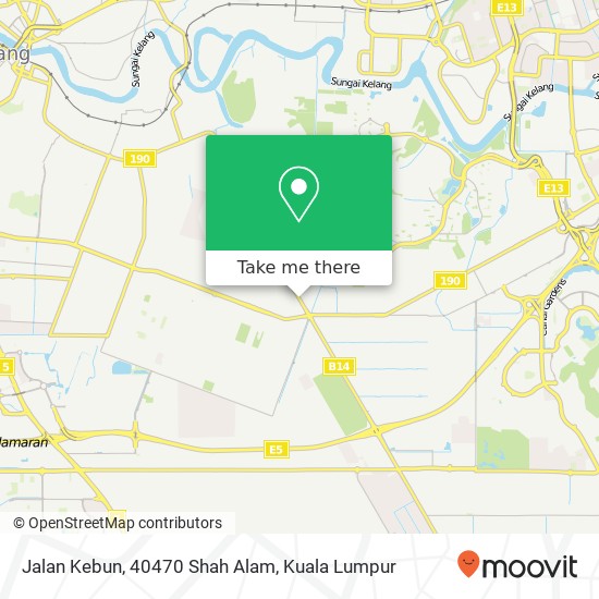 Peta Jalan Kebun, 40470 Shah Alam