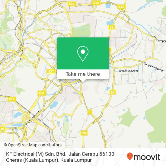 KF Electrical (M) Sdn. Bhd., Jalan Cerapu 56100 Cheras (Kuala Lumpur) map