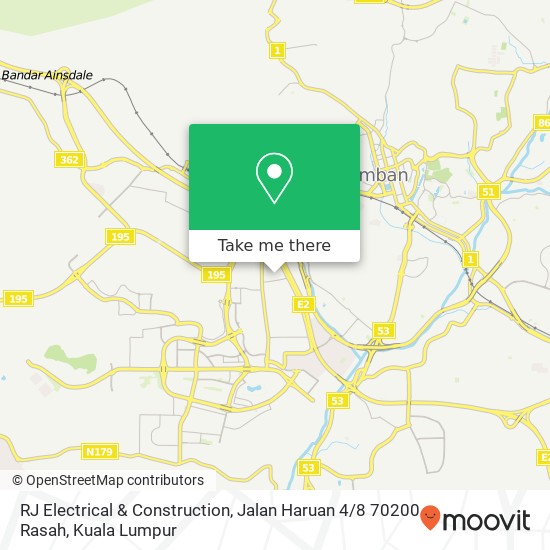 RJ Electrical & Construction, Jalan Haruan 4 / 8 70200 Rasah map