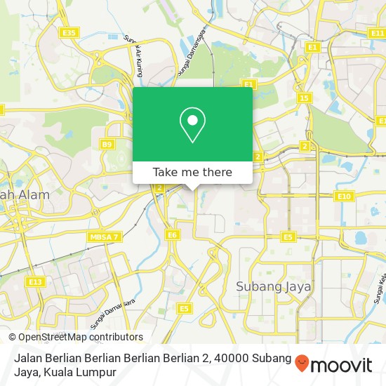 Peta Jalan Berlian Berlian Berlian Berlian 2, 40000 Subang Jaya