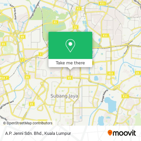 A.P. Jenni Sdn. Bhd. map