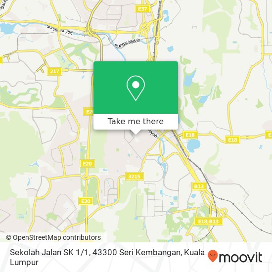 Sekolah Jalan SK 1 / 1, 43300 Seri Kembangan map