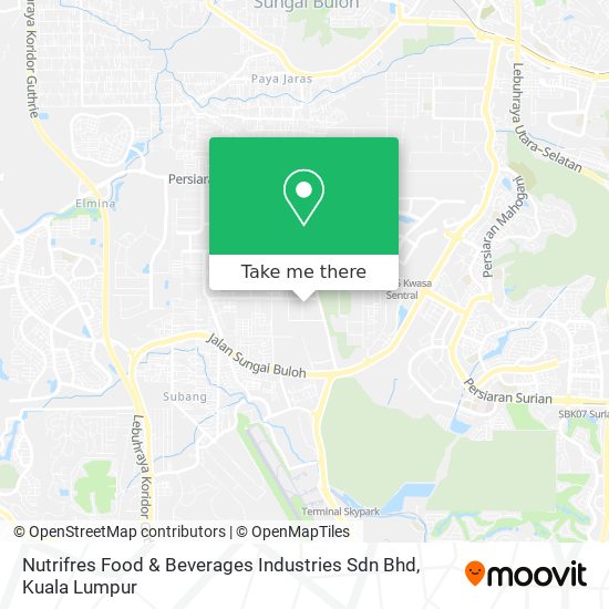 Nutrifres Food & Beverages Industries Sdn Bhd map