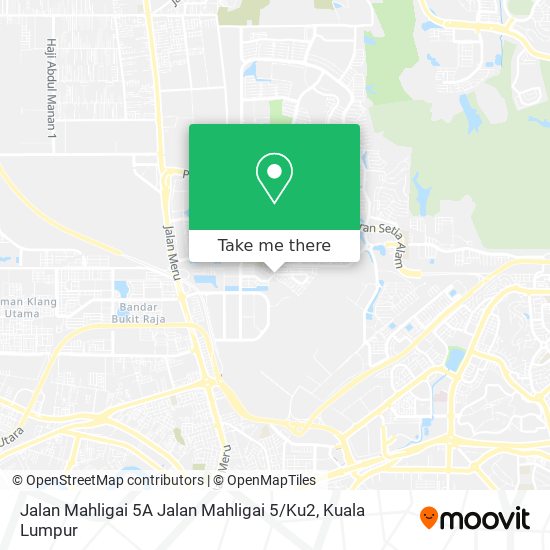 Jalan Mahligai 5A Jalan Mahligai 5 / Ku2 map