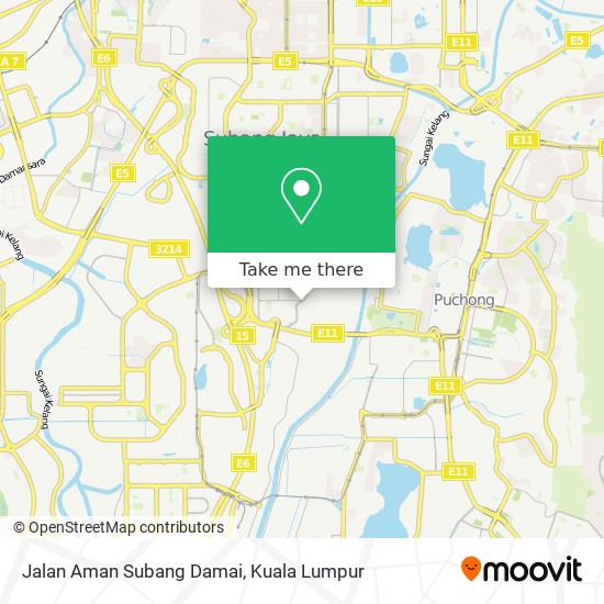 Jalan Aman Subang Damai map