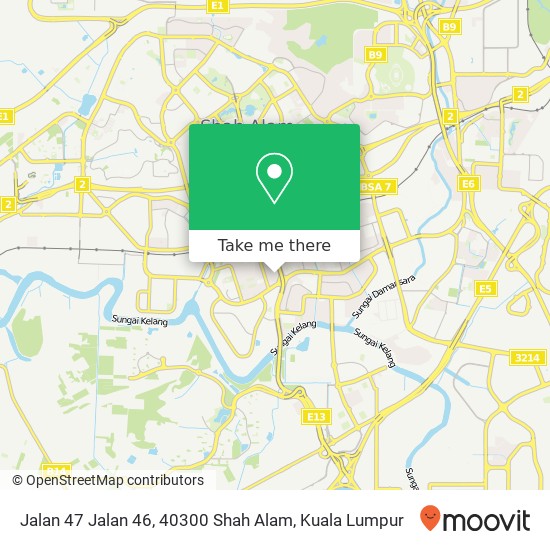 Peta Jalan 47 Jalan 46, 40300 Shah Alam