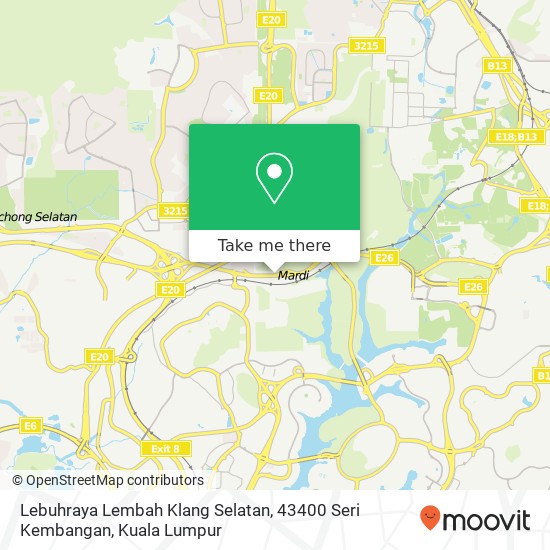 Peta Lebuhraya Lembah Klang Selatan, 43400 Seri Kembangan
