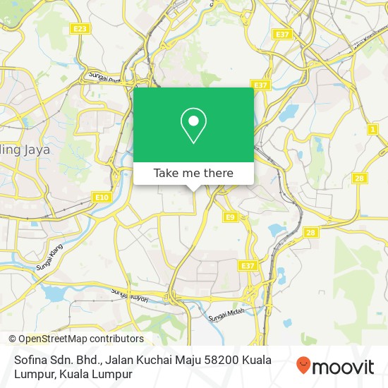 Sofina Sdn. Bhd., Jalan Kuchai Maju 58200 Kuala Lumpur map