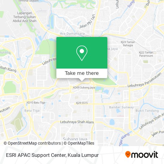 ESRI APAC Support Center map