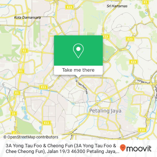 3A Yong Tau Foo & Cheong Fun (3A Yong Tau Foo & Chee Cheong Fun), Jalan 19 / 3 46300 Petaling Jaya map