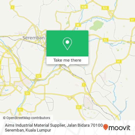 Aims Industrial Material Supplier, Jalan Bidara 70100 Seremban map