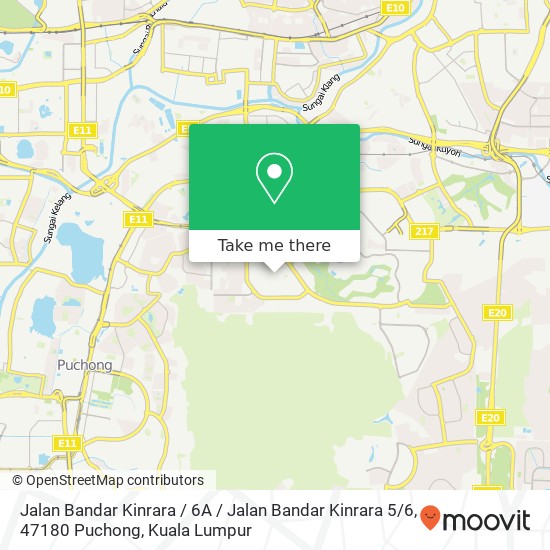 Peta Jalan Bandar Kinrara / 6A / Jalan Bandar Kinrara 5 / 6, 47180 Puchong